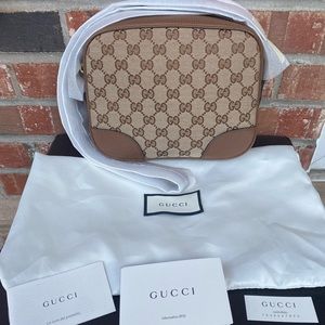 Gucci Bree GG Canvas Mini Messenger Bag